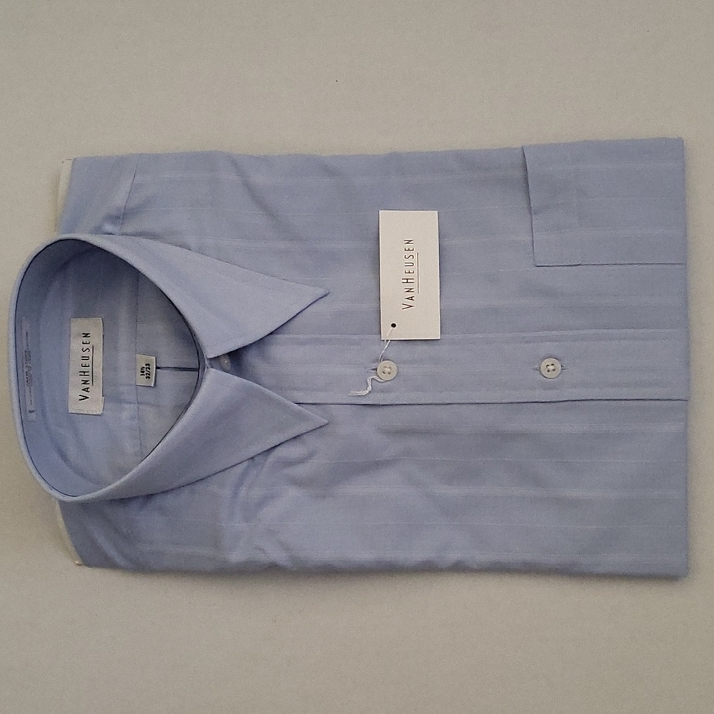 NWT Van Heusen Satin Stripe Dress Shirt